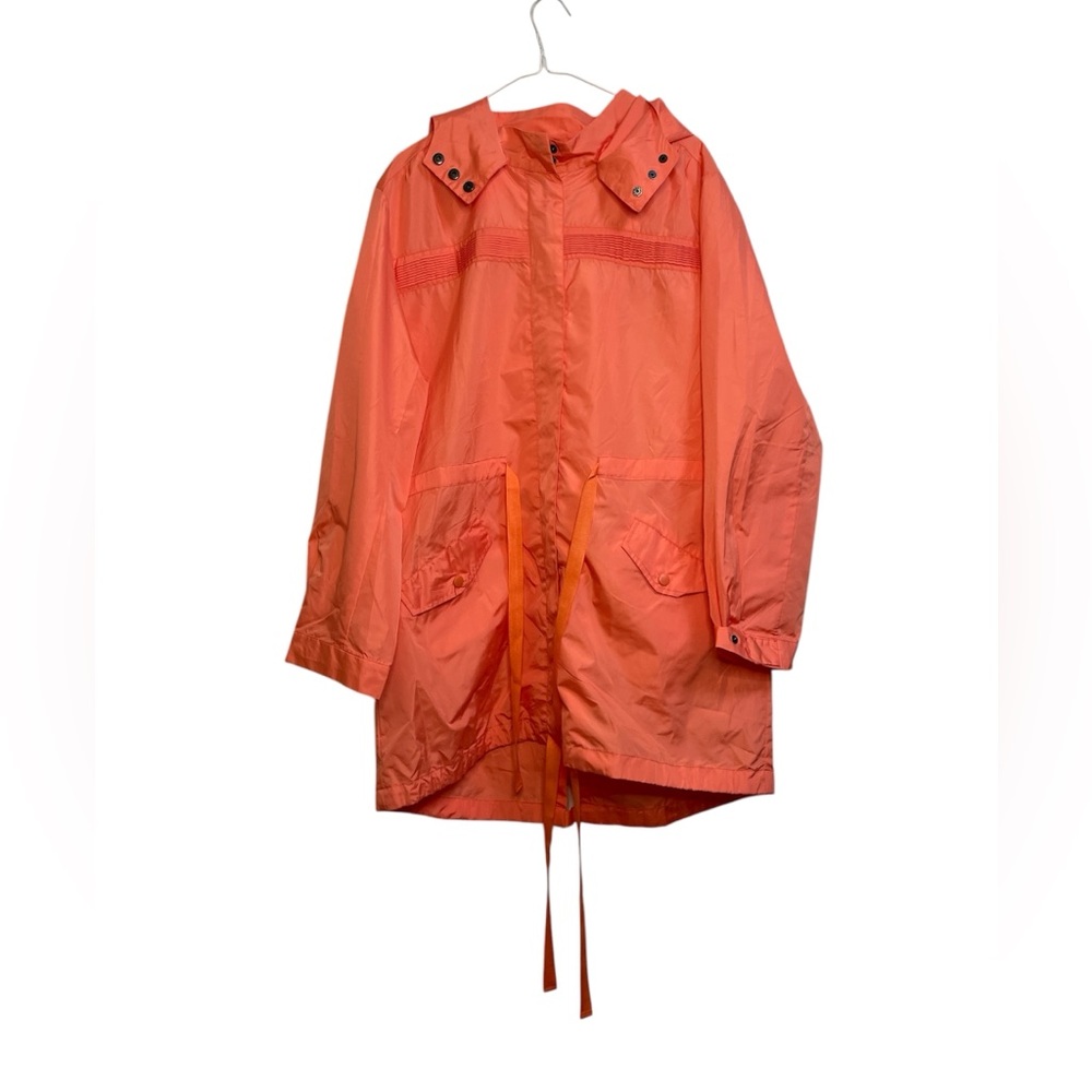 Bagatelle Orange Hooded Rain Jacket Size M Lightweight Parka